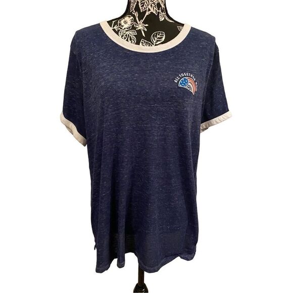 Old Navy All Together Now T Shirt Sz Xxl Rainbow Peace - Picture 1 of 10